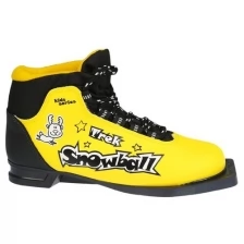 Ботинки лыжные Trek Snowball NN75 ИК, цвет жёлтый, лого чёрный, размер 33 .